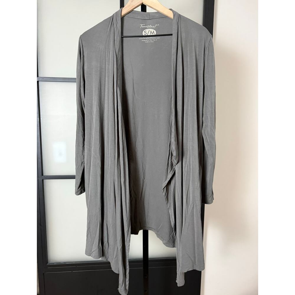 Faceplant Dreams Bamboo Blend Cardigan Swing Jacket Size S/M
